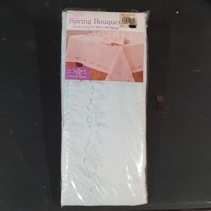 Blue Cutwork Tablecloth Perfect For Easter And Spring